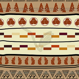 Seamless pattern with african elements - vector image
