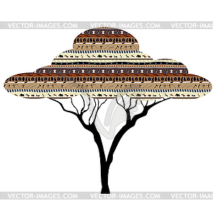 Abstract tree African savanna - vector image