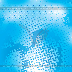 Halftone blue mesh - vector clipart