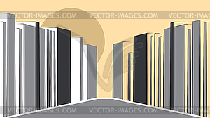 Contemporary urban landscape - vector image