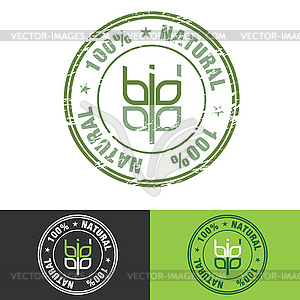 Grunge Stamp with wheat symbol - vector clipart