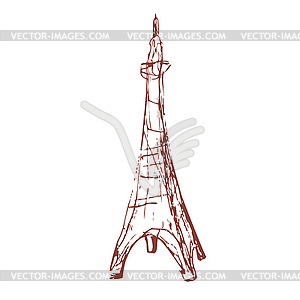 Eiffel Tower Sketch - vector image