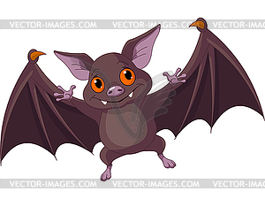 Halloween bat flying - vector clipart