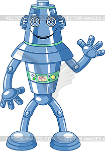 Cute cartoon robot - vector clip art