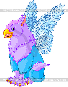 Sitting Griffin - vector clipart