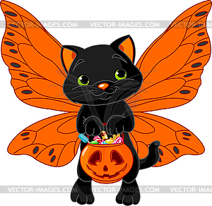Cute Halloween кошки - клипарт в векторе / векторное изображение