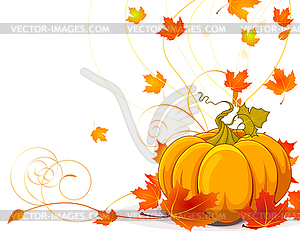 Autumn place card - vector clipart