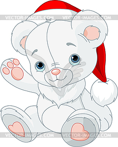 Christmas Teddy Bear - vector image