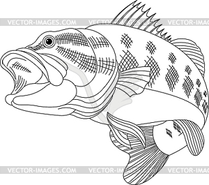 Leaping Bass - vector image