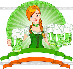 St. Patrick’s Day girl - vector image