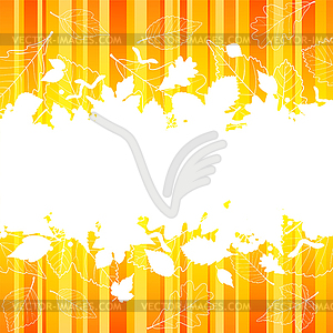 Vector autumn frame with fall leaf - vector clip art