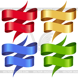 Ribbons set - vector image