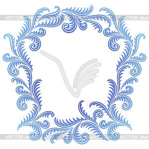 Frost Pattern frame - vector clip art