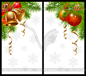 Christmas greeting cards - vector image
