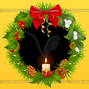 Christmas wreath - vector clipart