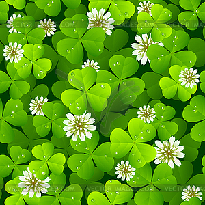 Clover seamless background - vector clipart / vector image