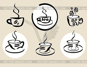 Кофе, чай - изображение в векторе / векторный клипарт