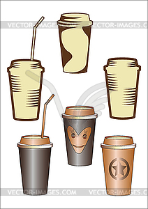Paper cup with coffee  - vector clip art