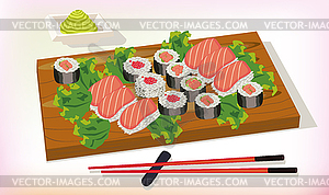 Sushi , fish . - vector clip art