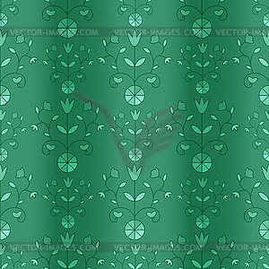 Curtain imitation with ornamental pattern - vector clipart