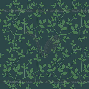 Seamless branches on dark blue background - vector image