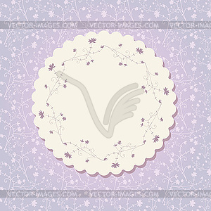 Decorative card template with seamless background - vector image