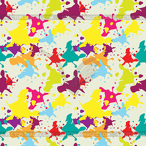 Multicolored blots seamless pattern - vector image