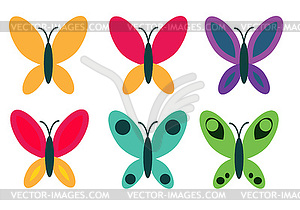 Butterflies set - vector clipart