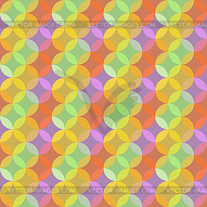 Seamless multicolored transparent circles pattern - vector clipart