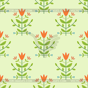 Seamless damask decorative floral pattern - vector clipart