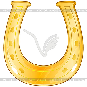 Golden horseshoe - color vector clipart