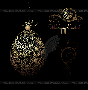 Easter decorative egg - vector clipart