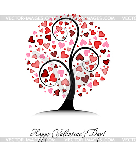 Любовное дерево - векторный клипарт / векторное изображение