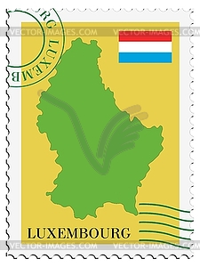 Mail to-from Luxemburg - vector image