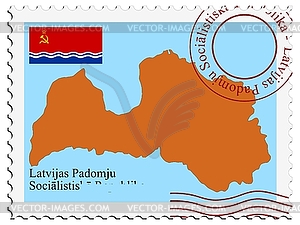 Latvian Soviet Republic - vector clip art