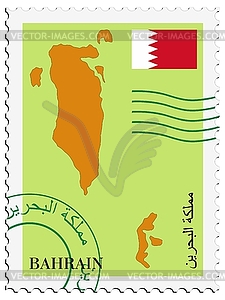 Mail to-from Bahrain - vector image