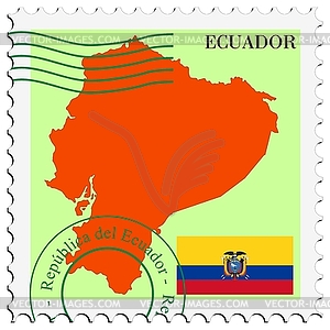 Mail to-from Ecuador - vector clipart