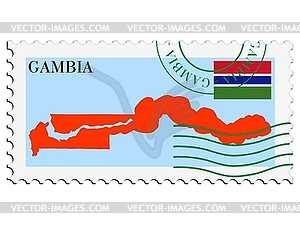 Mail to-from Gambia - vector image