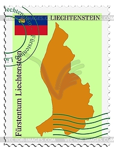 Mail to-from Liechtenstein - vector clipart