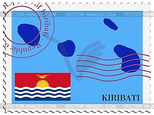 Mail to-from Kiribati - vector image