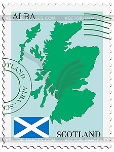 Mail to-from Scotland - vector clipart