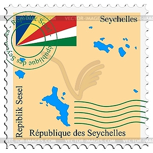 Mail to-from Seychelles - vector image