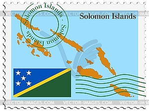 Mail to-from Solomon Islands - vector image