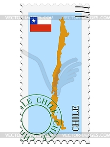 Mail to-from Chile - vector image