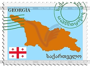 Mail to-from Georgia - vector clip art