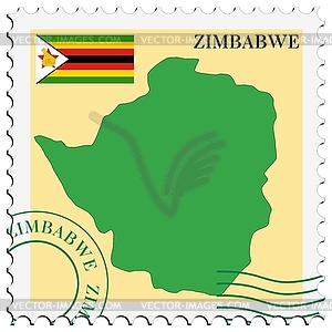 Mail to-from Zimbabwe - vector clipart / vector image