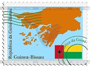 Mail to-from Guinea Bissau - vector clipart