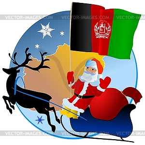 Merry Christmas, Afghanistan! - vector clipart