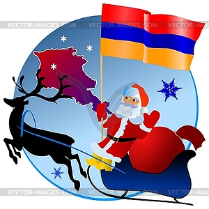 Merry Christmas, Armenia! - color vector clipart