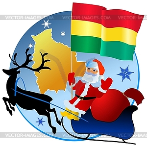Merry Christmas, Bolivia! - vector clipart
